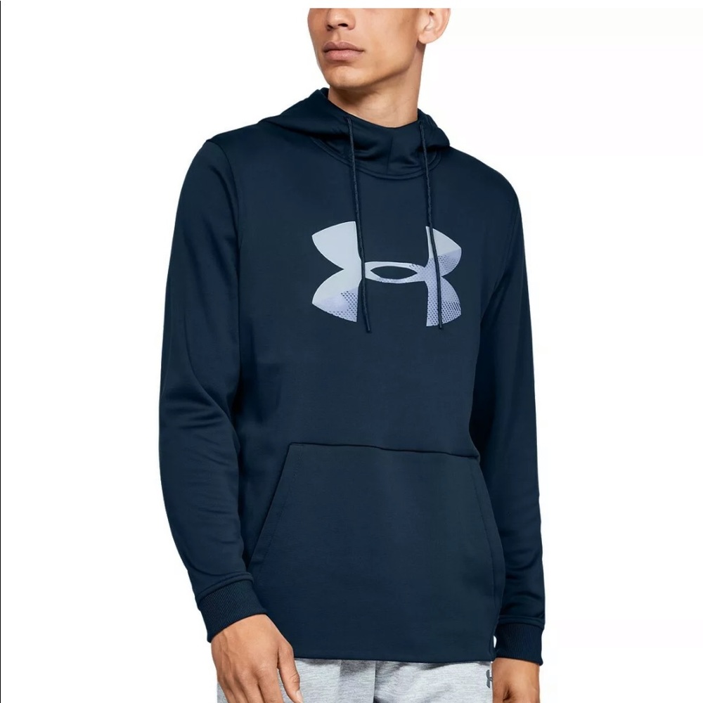 Men's Blue Under Armour Fleece Big Logo Hoodie